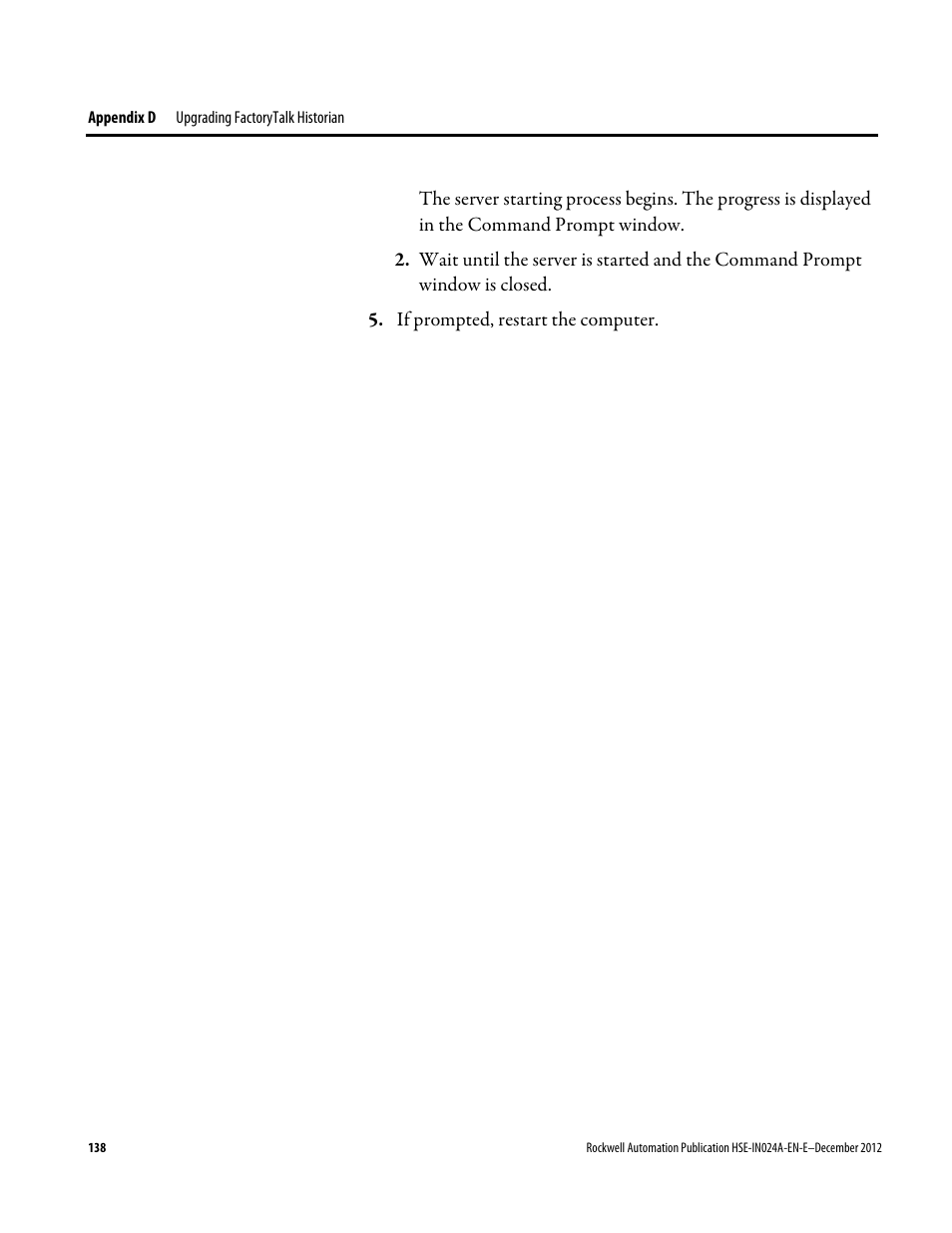 Rockwell Automation FactoryTalk Historian SE 3.01 Installation and Configuration Guide User Manual | Page 138 / 146