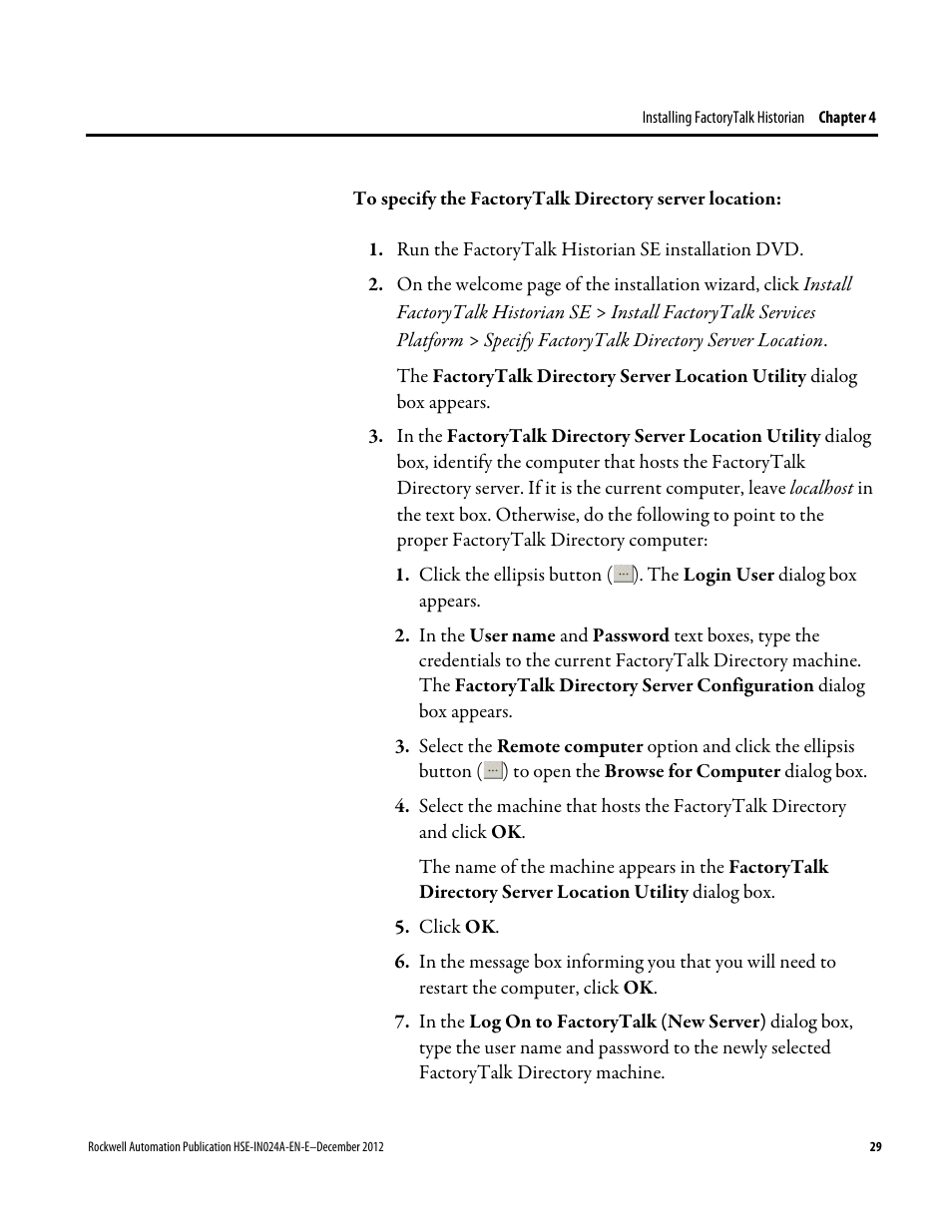 Rockwell Automation FactoryTalk Historian SE 3.01 Installation and Configuration Guide User Manual | Page 29 / 146