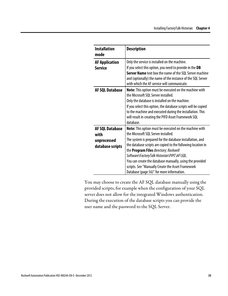 Rockwell Automation FactoryTalk Historian SE 3.01 Installation and Configuration Guide User Manual | Page 35 / 146