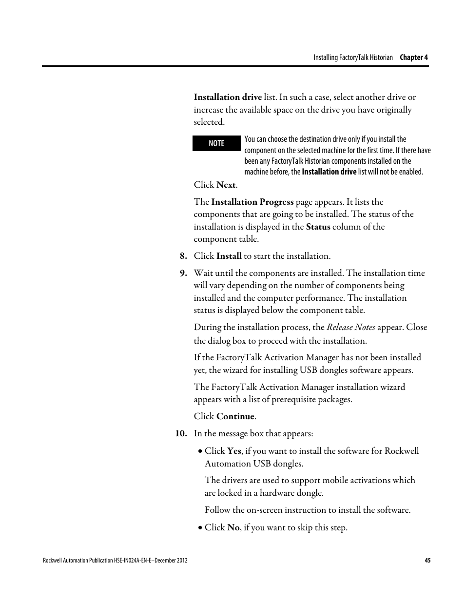 Rockwell Automation FactoryTalk Historian SE 3.01 Installation and Configuration Guide User Manual | Page 45 / 146