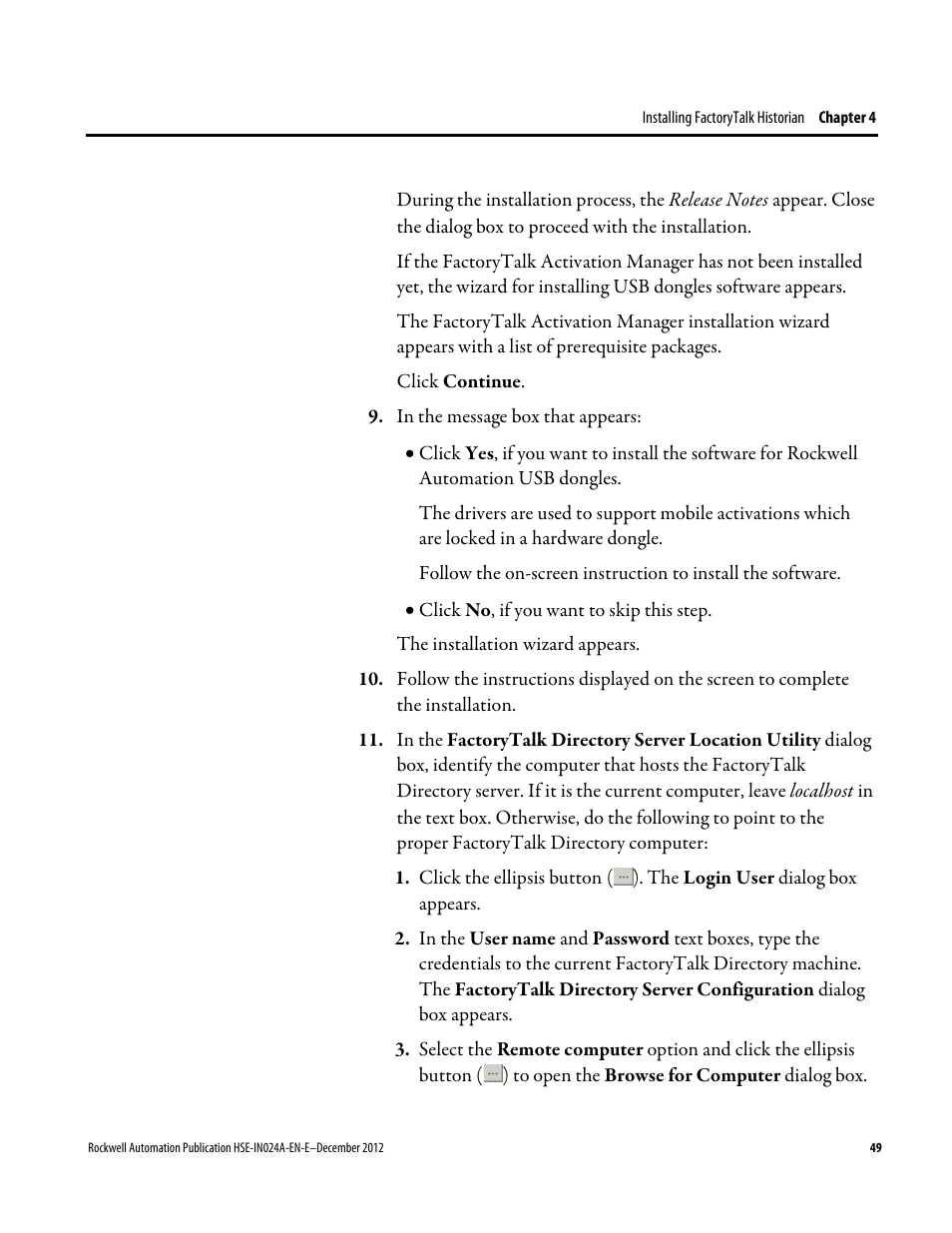 Rockwell Automation FactoryTalk Historian SE 3.01 Installation and Configuration Guide User Manual | Page 49 / 146