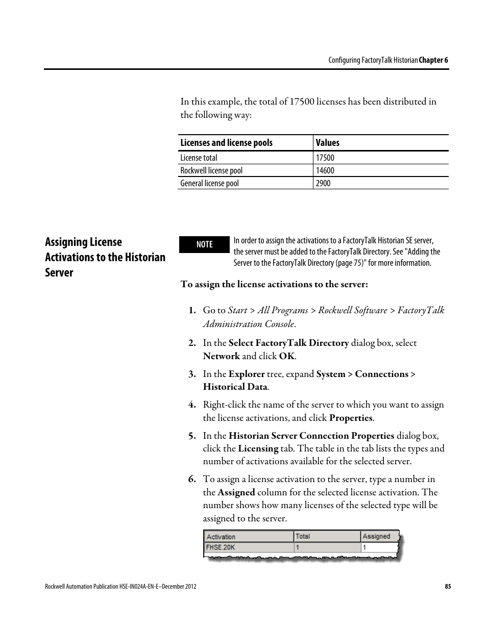 Rockwell Automation FactoryTalk Historian SE 3.01 Installation and Configuration Guide User Manual | Page 85 / 146