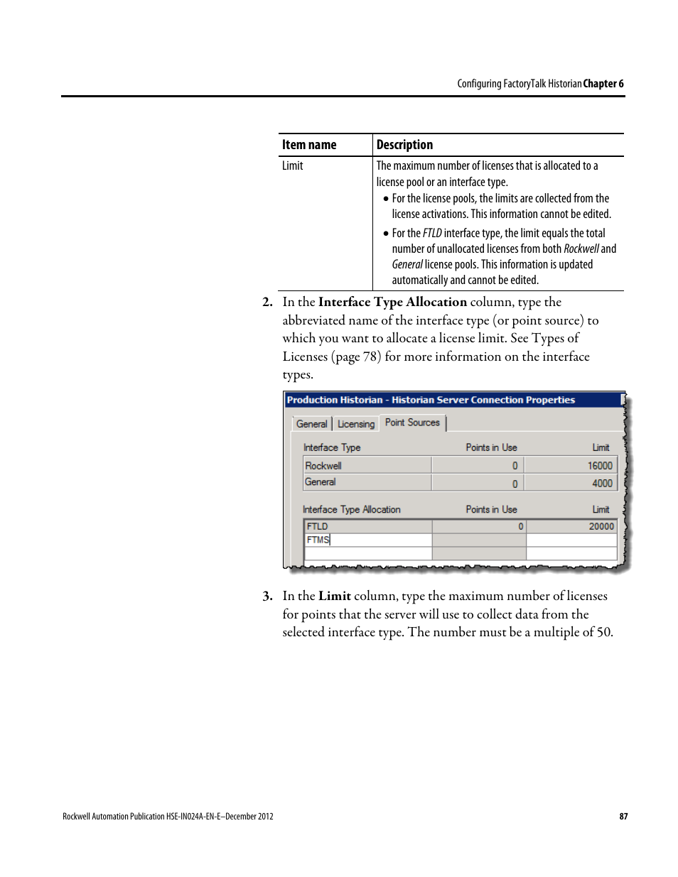 Rockwell Automation FactoryTalk Historian SE 3.01 Installation and Configuration Guide User Manual | Page 87 / 146