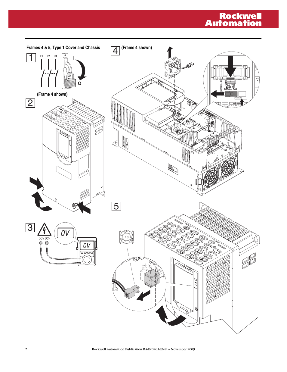 Rockwell Automation 755 Cover, Chassis and Leg Replacement Kit User Manual | Page 2 / 6