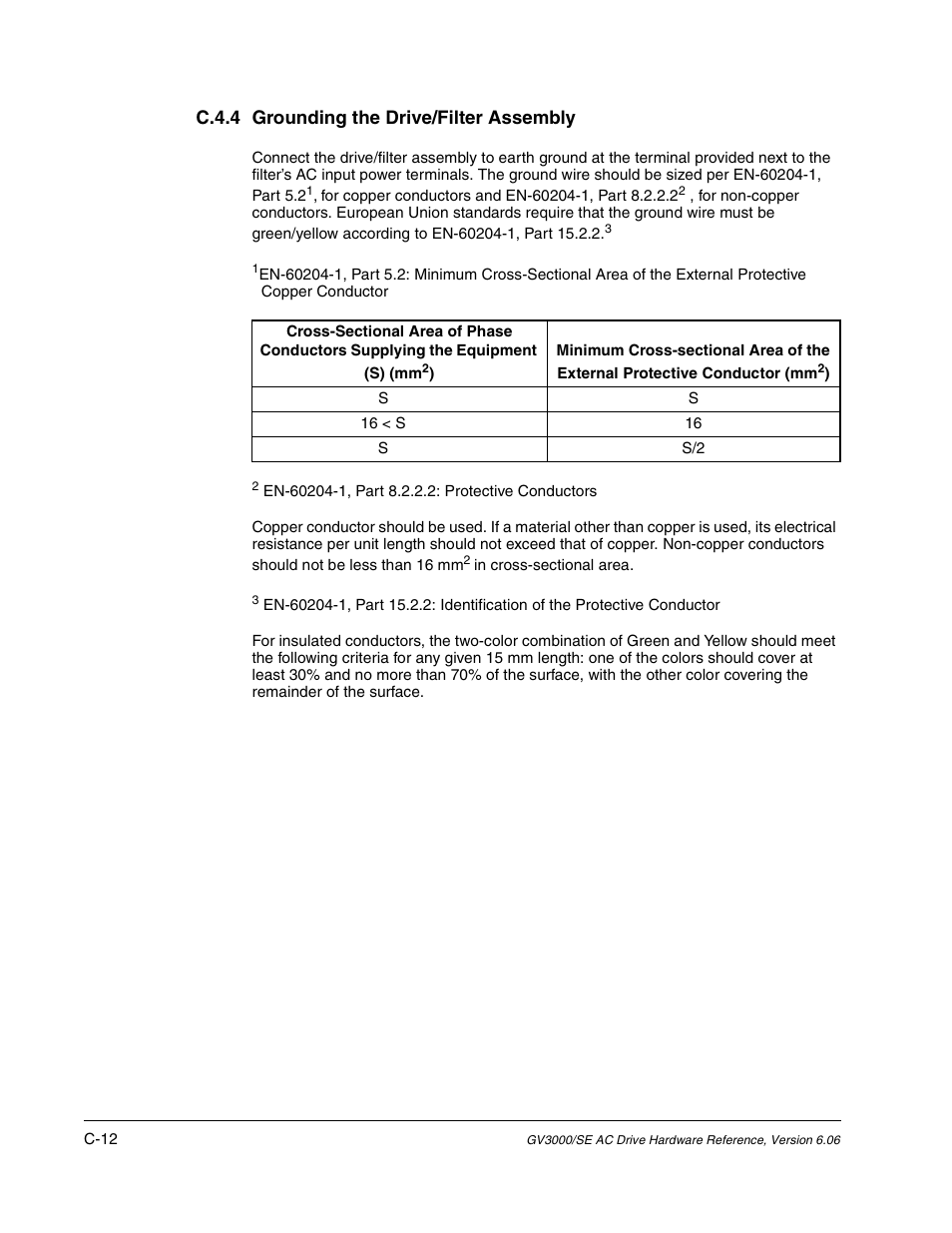 C.4.4 grounding the drive/filter assembly | Rockwell Automation GV3000/SE AC Drive Ver. 6.06 Hdwe Ref., Installation, and Troubleshooting Manual User Manual | Page 120 / 128