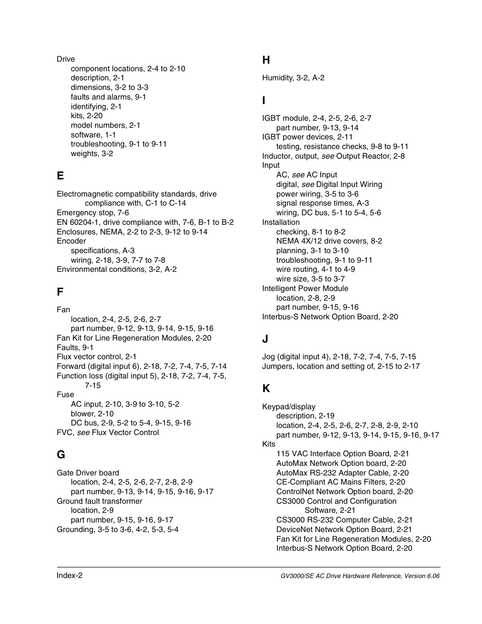 Rockwell Automation GV3000/SE AC Drive Ver. 6.06 Hdwe Ref., Installation, and Troubleshooting Manual User Manual | Page 124 / 128