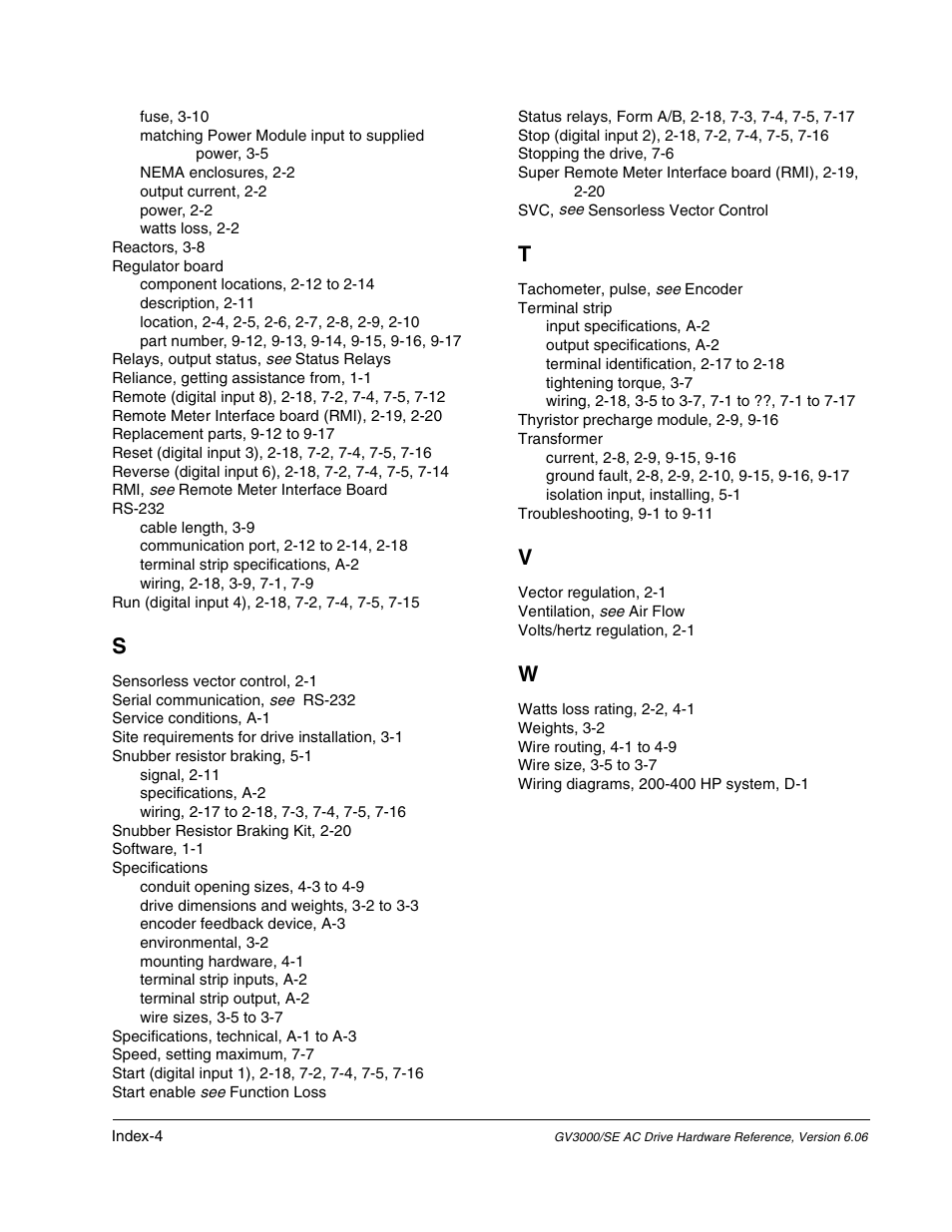 Rockwell Automation GV3000/SE AC Drive Ver. 6.06 Hdwe Ref., Installation, and Troubleshooting Manual User Manual | Page 126 / 128