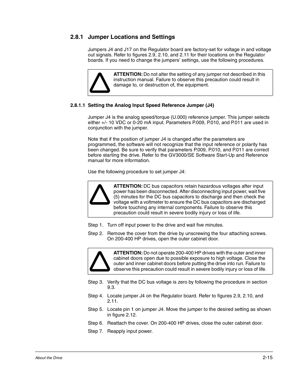 Rockwell Automation GV3000/SE AC Drive Ver. 6.06 Hdwe Ref., Installation, and Troubleshooting Manual User Manual | Page 29 / 128