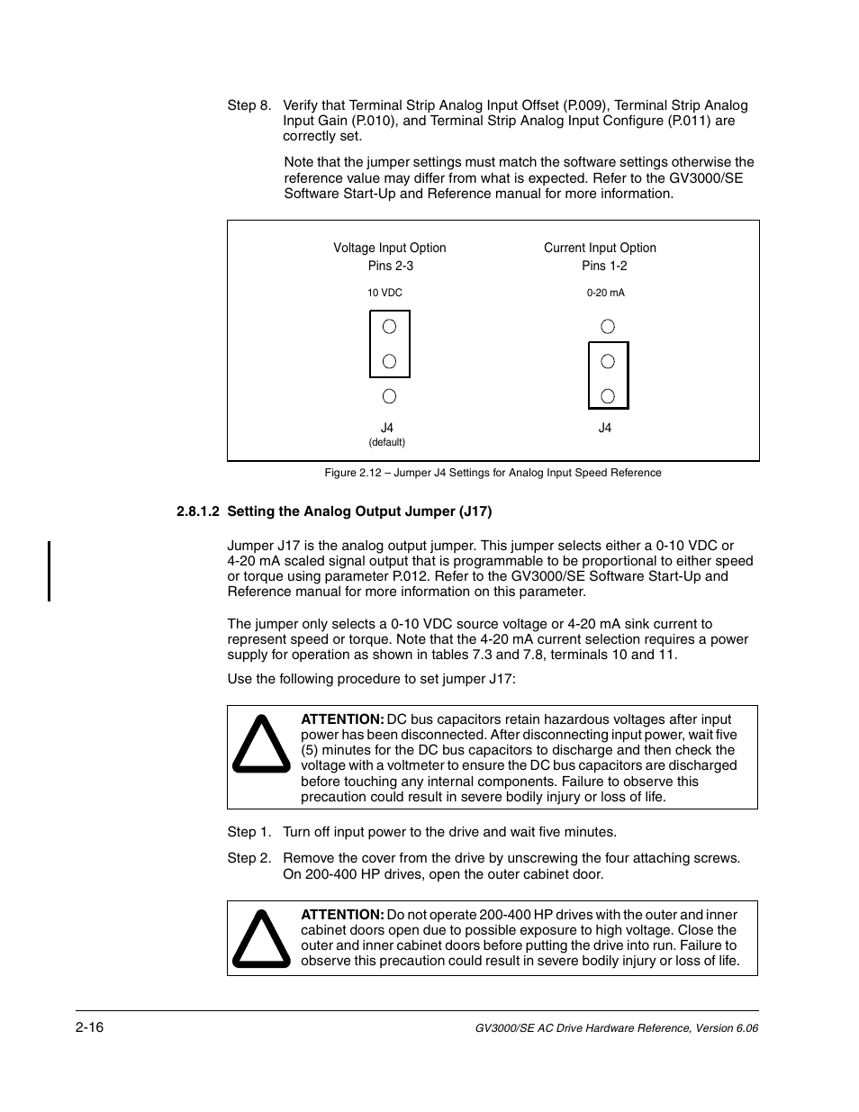 Rockwell Automation GV3000/SE AC Drive Ver. 6.06 Hdwe Ref., Installation, and Troubleshooting Manual User Manual | Page 30 / 128