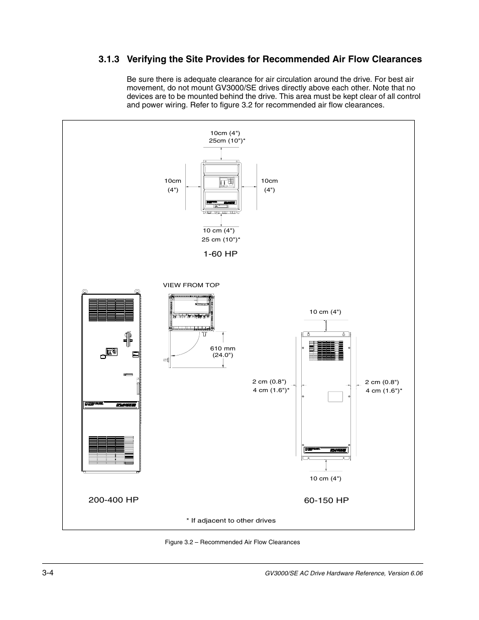 400 hp, 60 hp, 150 hp | Rockwell Automation GV3000/SE AC Drive Ver. 6.06 Hdwe Ref., Installation, and Troubleshooting Manual User Manual | Page 40 / 128