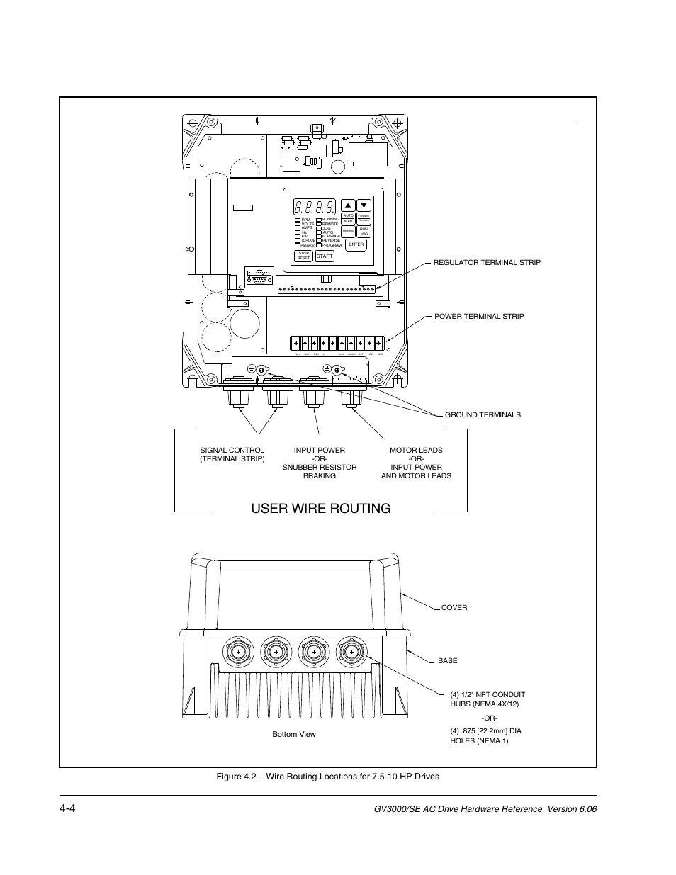 User wire routing | Rockwell Automation GV3000/SE AC Drive Ver. 6.06 Hdwe Ref., Installation, and Troubleshooting Manual User Manual | Page 50 / 128