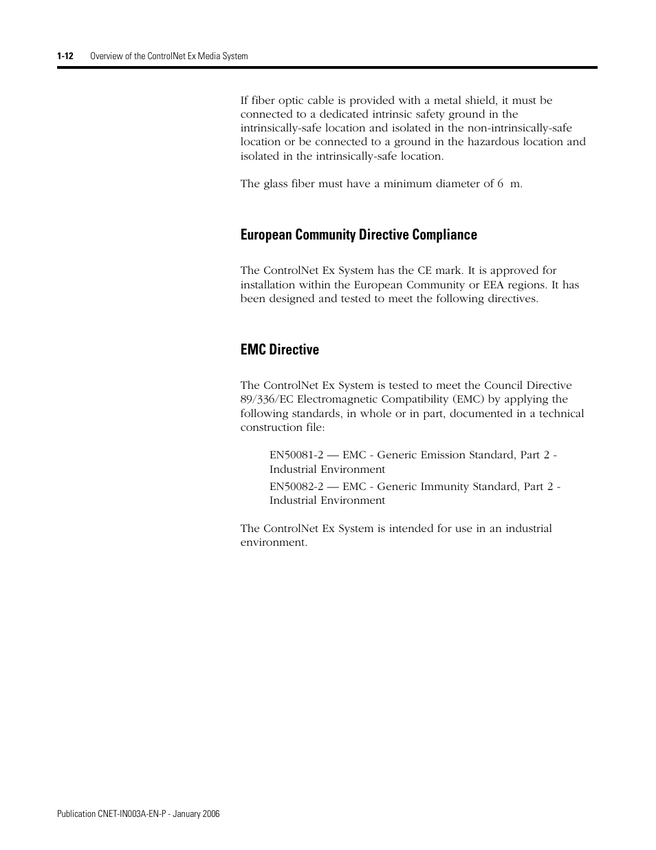 European community directive compliance, Emc directive | Rockwell Automation 1797-Series ControlNet Ex Media Plannng Installation Manual User Manual | Page 20 / 88