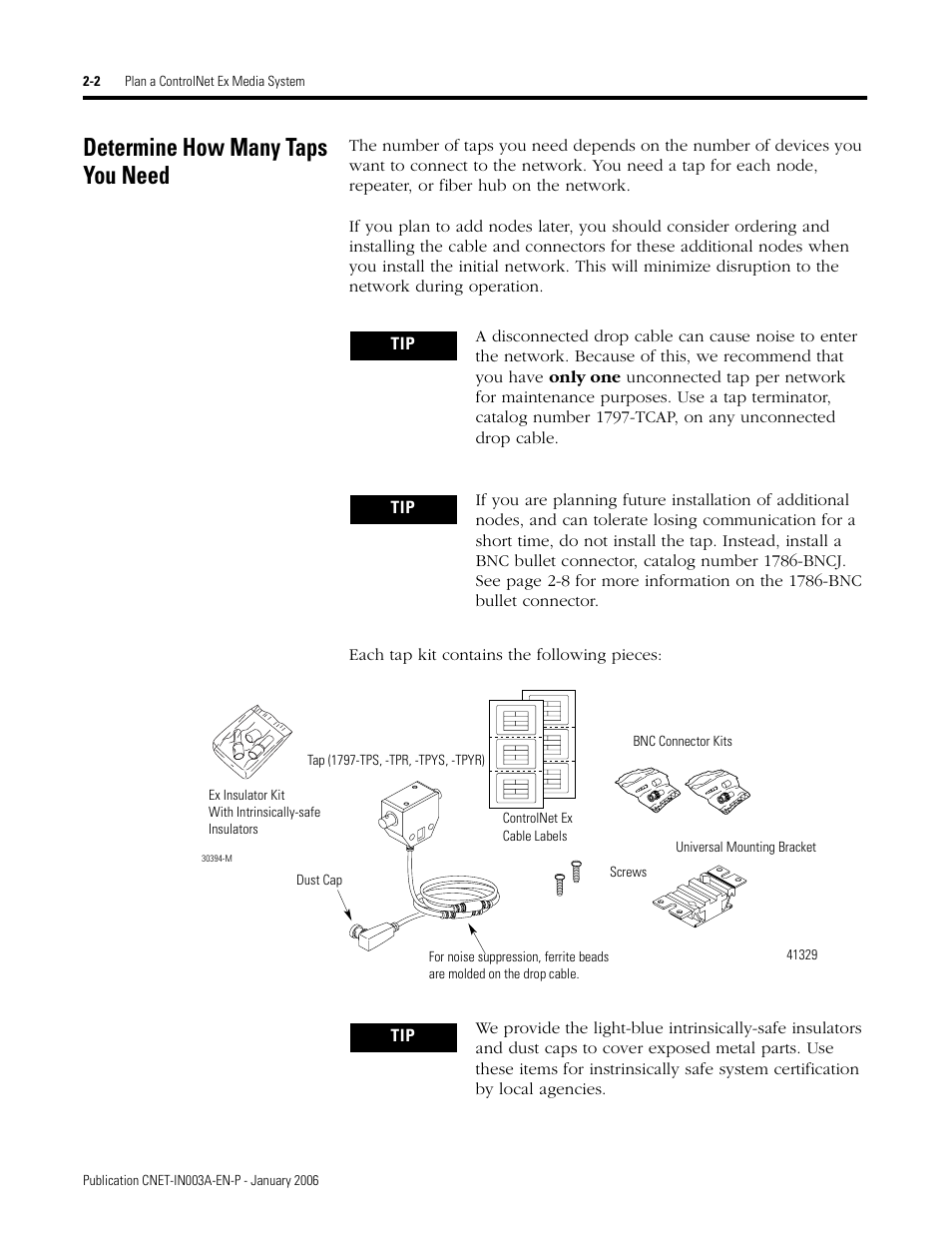 Determine how many taps you need, Determine how many taps you need -2 | Rockwell Automation 1797-Series ControlNet Ex Media Plannng Installation Manual User Manual | Page 24 / 88