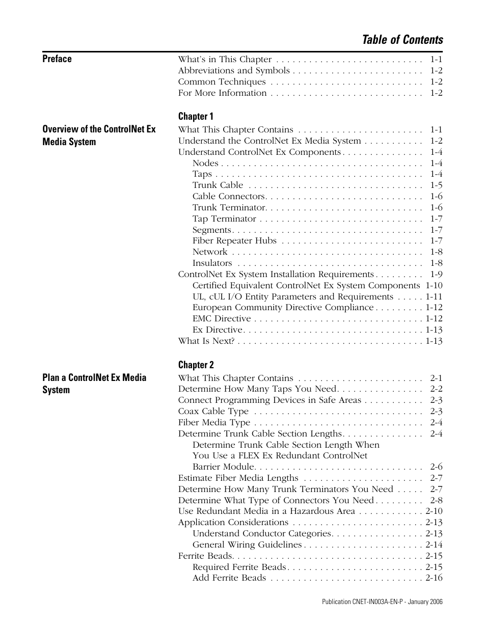 Rockwell Automation 1797-Series ControlNet Ex Media Plannng Installation Manual User Manual | Page 3 / 88