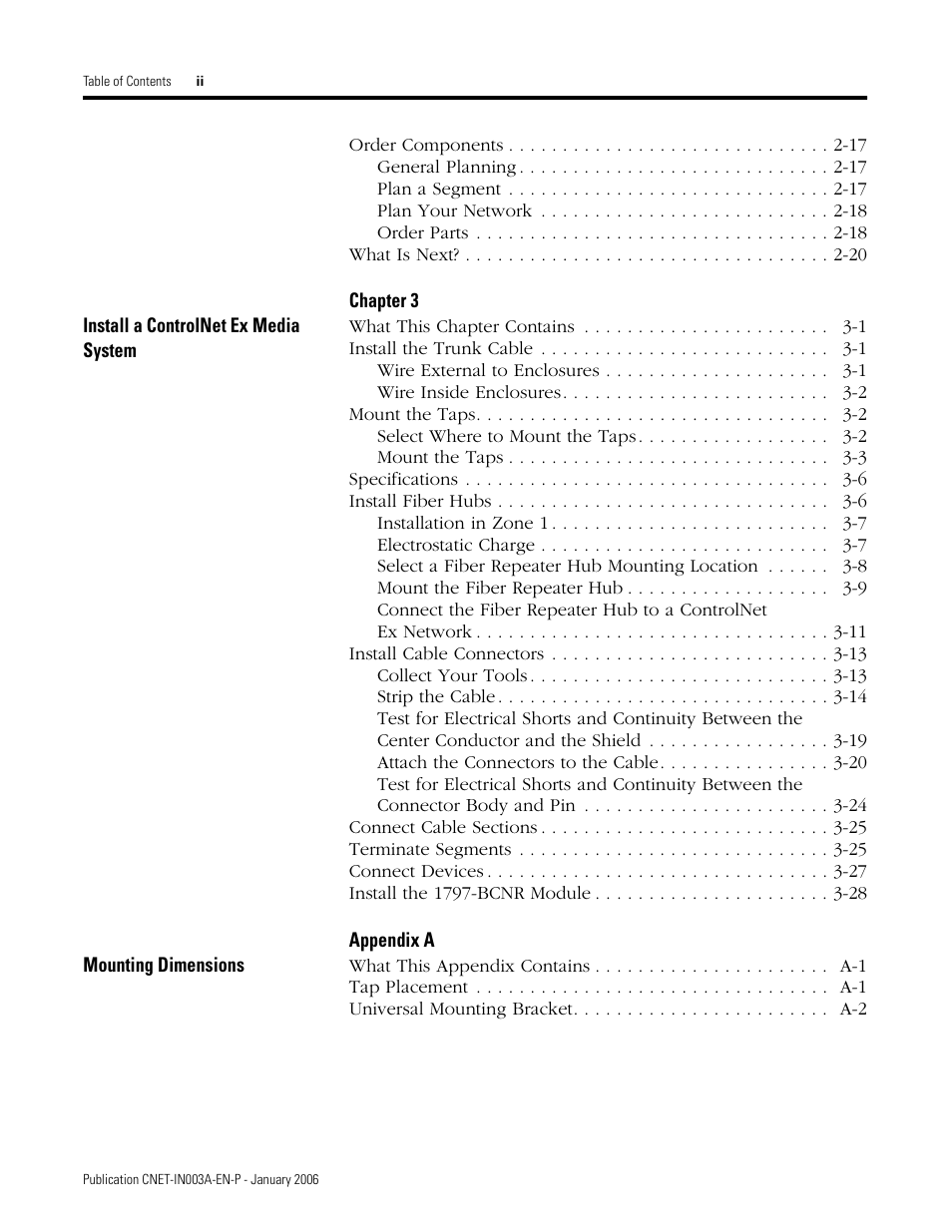 Rockwell Automation 1797-Series ControlNet Ex Media Plannng Installation Manual User Manual | Page 4 / 88