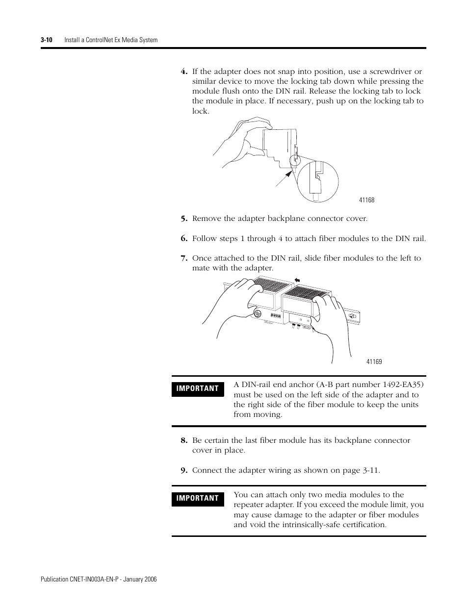 Rockwell Automation 1797-Series ControlNet Ex Media Plannng Installation Manual User Manual | Page 52 / 88