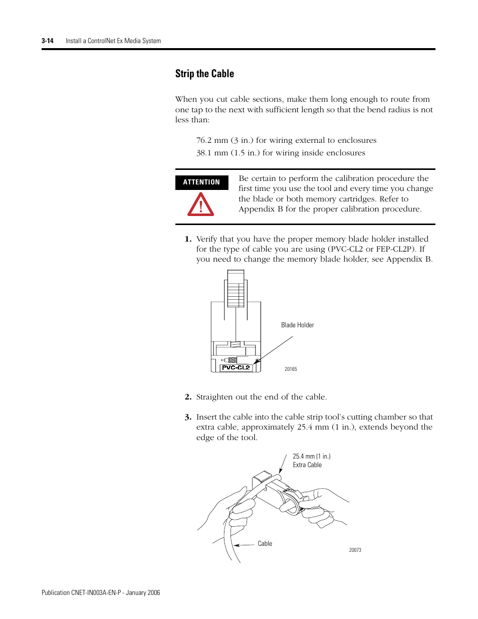Strip the cable, Strip the cable -14 | Rockwell Automation 1797-Series ControlNet Ex Media Plannng Installation Manual User Manual | Page 56 / 88