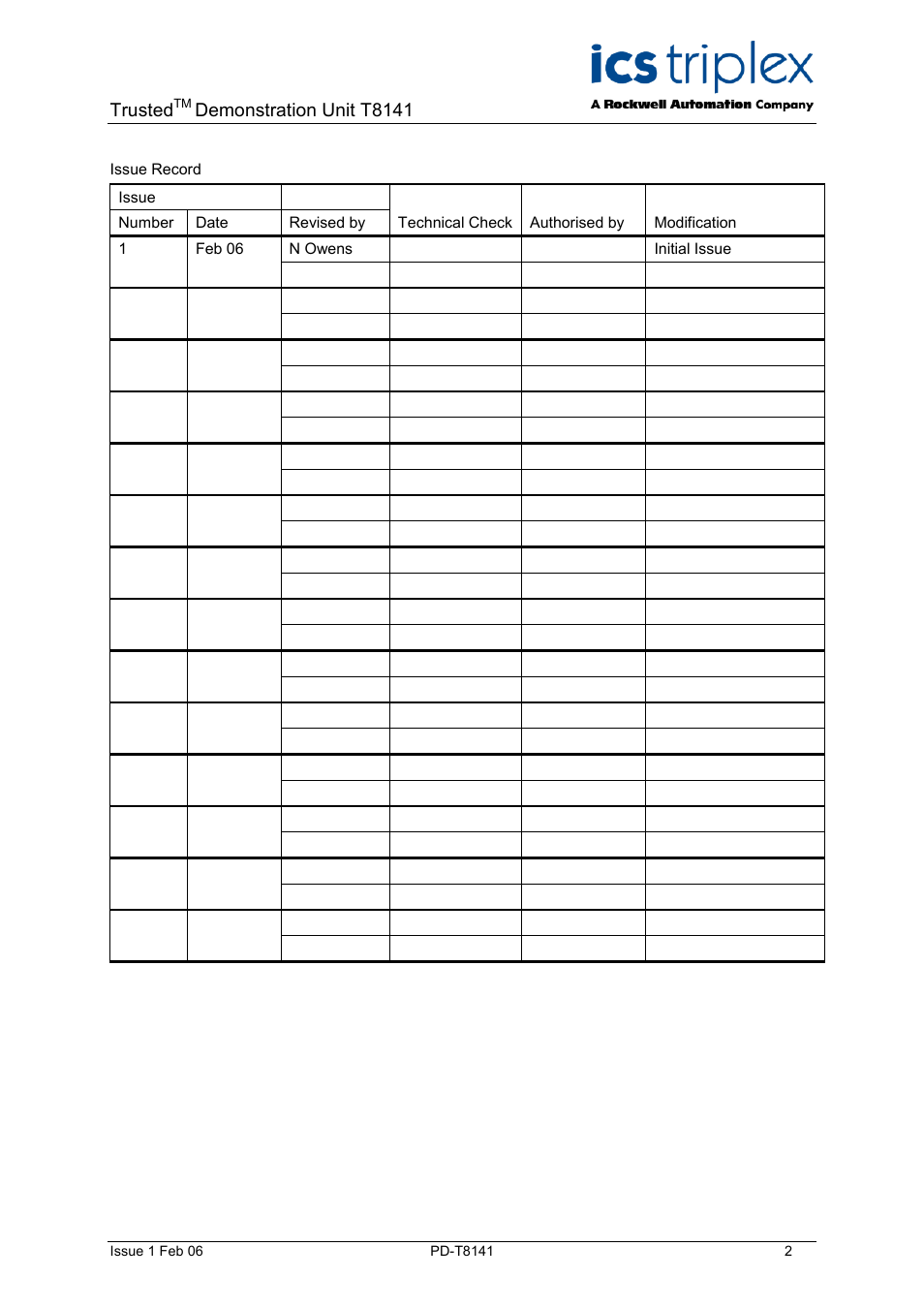 Trusted, Demonstration unit t8141 | Rockwell Automation T8141 Trusted Demonstration Unit User Manual | Page 2 / 16