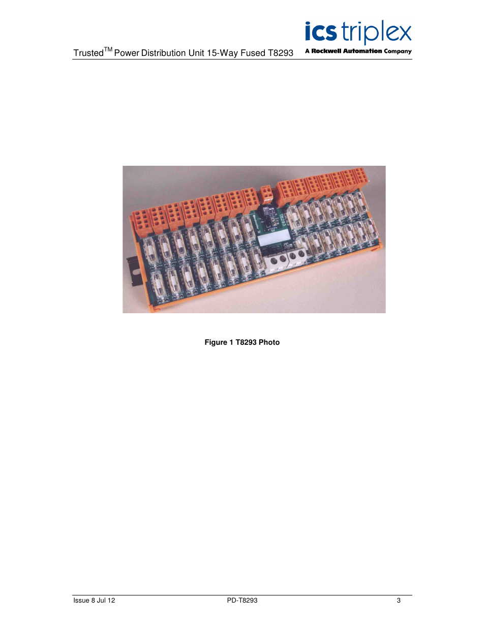 Rockwell Automation T8293 Trusted Power Distribution Unit 15-Way Fused User Manual | Page 3 / 12