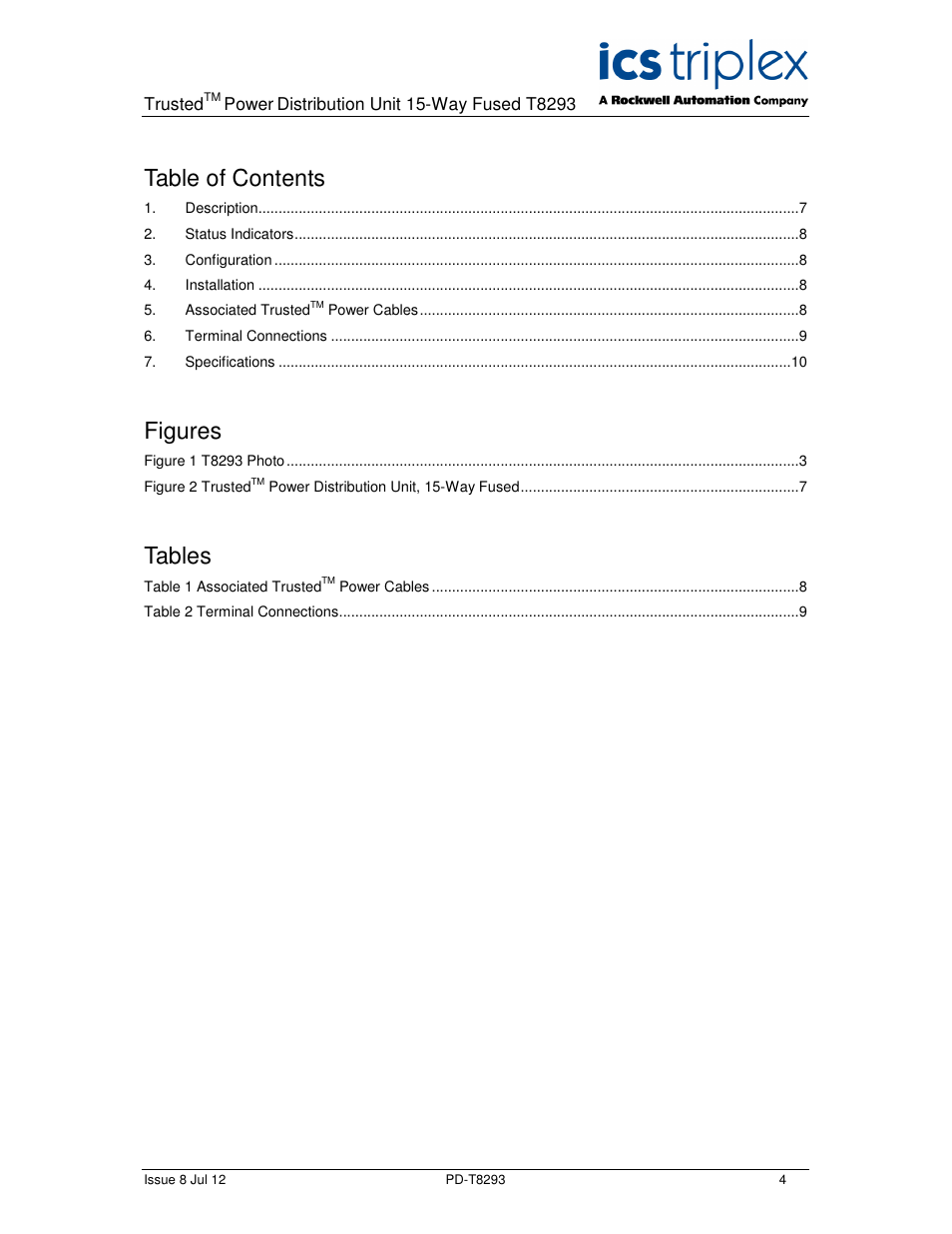 Rockwell Automation T8293 Trusted Power Distribution Unit 15-Way Fused User Manual | Page 4 / 12