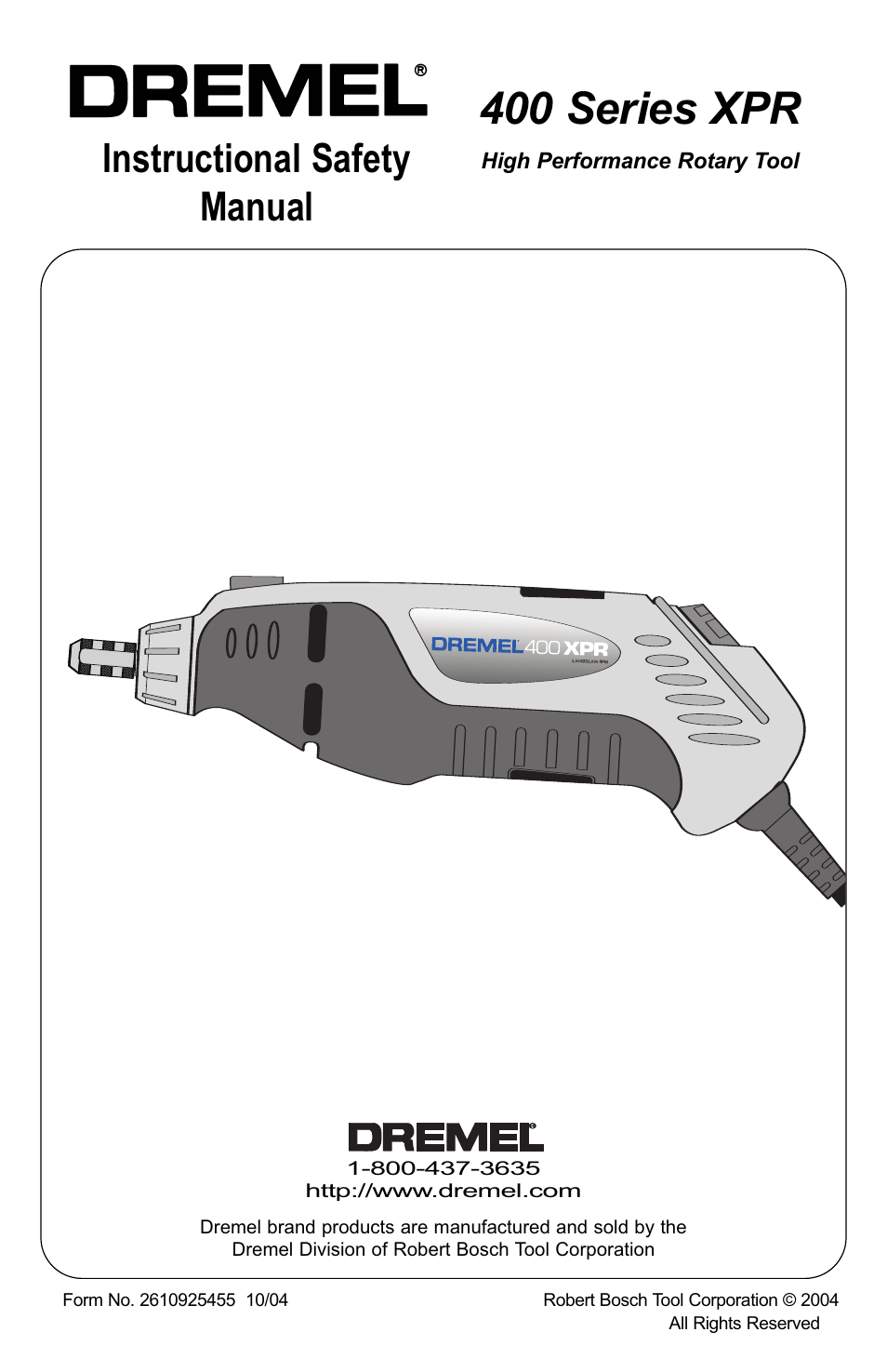 Bosch 400 Series XPR User Manual | 72 pages