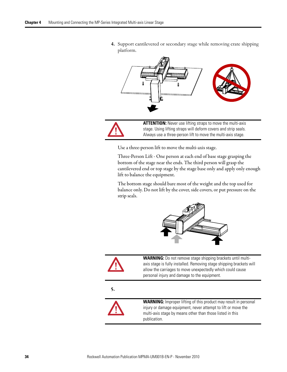 Rockwell Automation MPMA Integrated Multi-Axis Linear Stages User Manual | Page 34 / 136