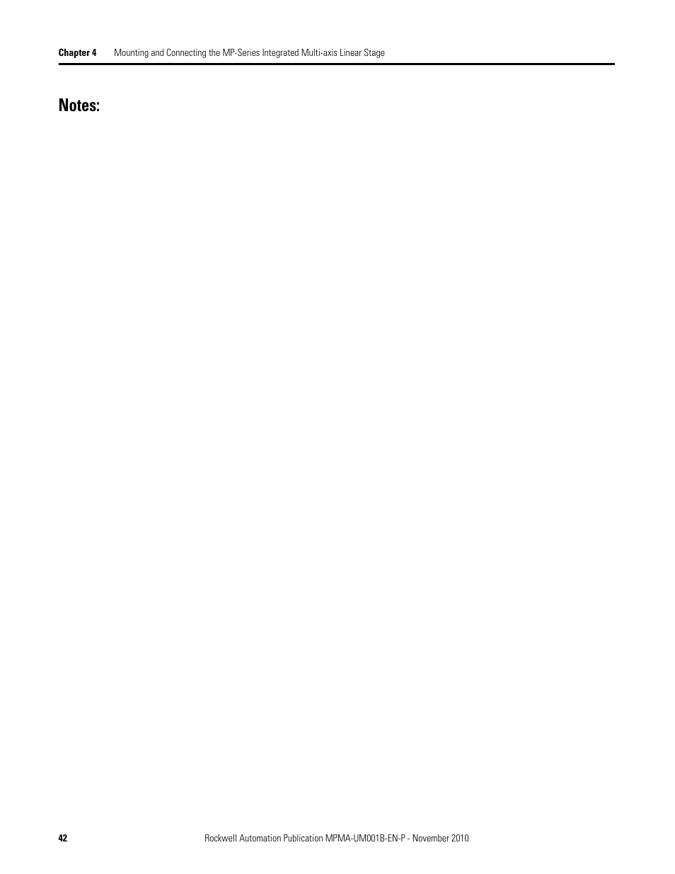 Rockwell Automation MPMA Integrated Multi-Axis Linear Stages User Manual | Page 42 / 136