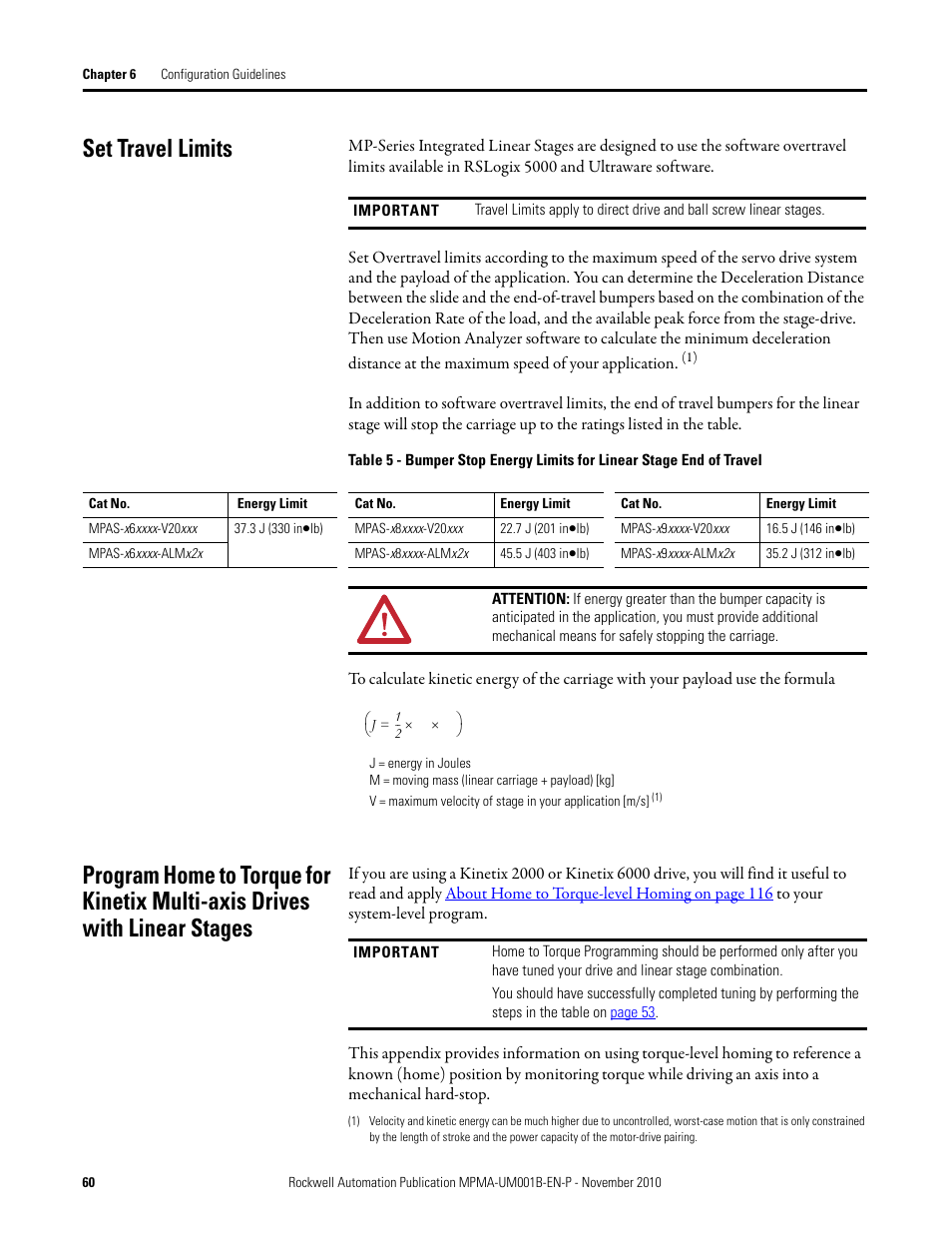 Set travel limits | Rockwell Automation MPMA Integrated Multi-Axis Linear Stages User Manual | Page 60 / 136