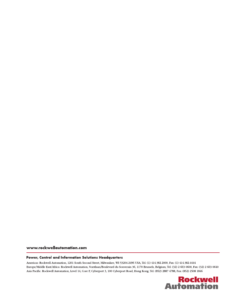 Rockwell Automation SA3100 AutoMax Distributed Power System User Manual | Page 62 / 62