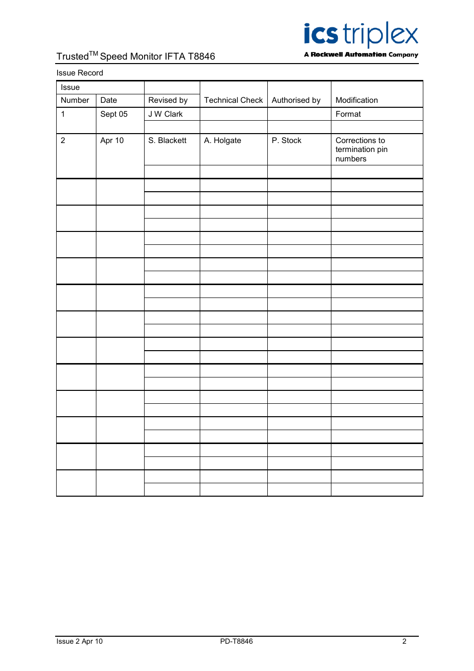Trusted, Speed monitor ifta t8846 | Rockwell Automation T8846 Trusted Speed Monitor IFTA (SIFTA) User Manual | Page 2 / 26