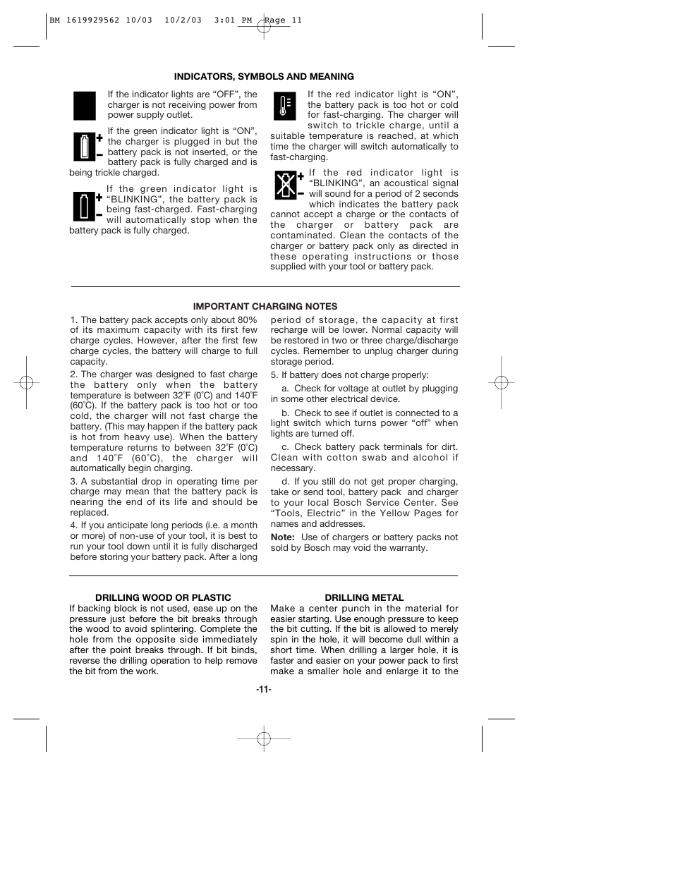 Bosch 11524 User Manual | Page 11 / 40