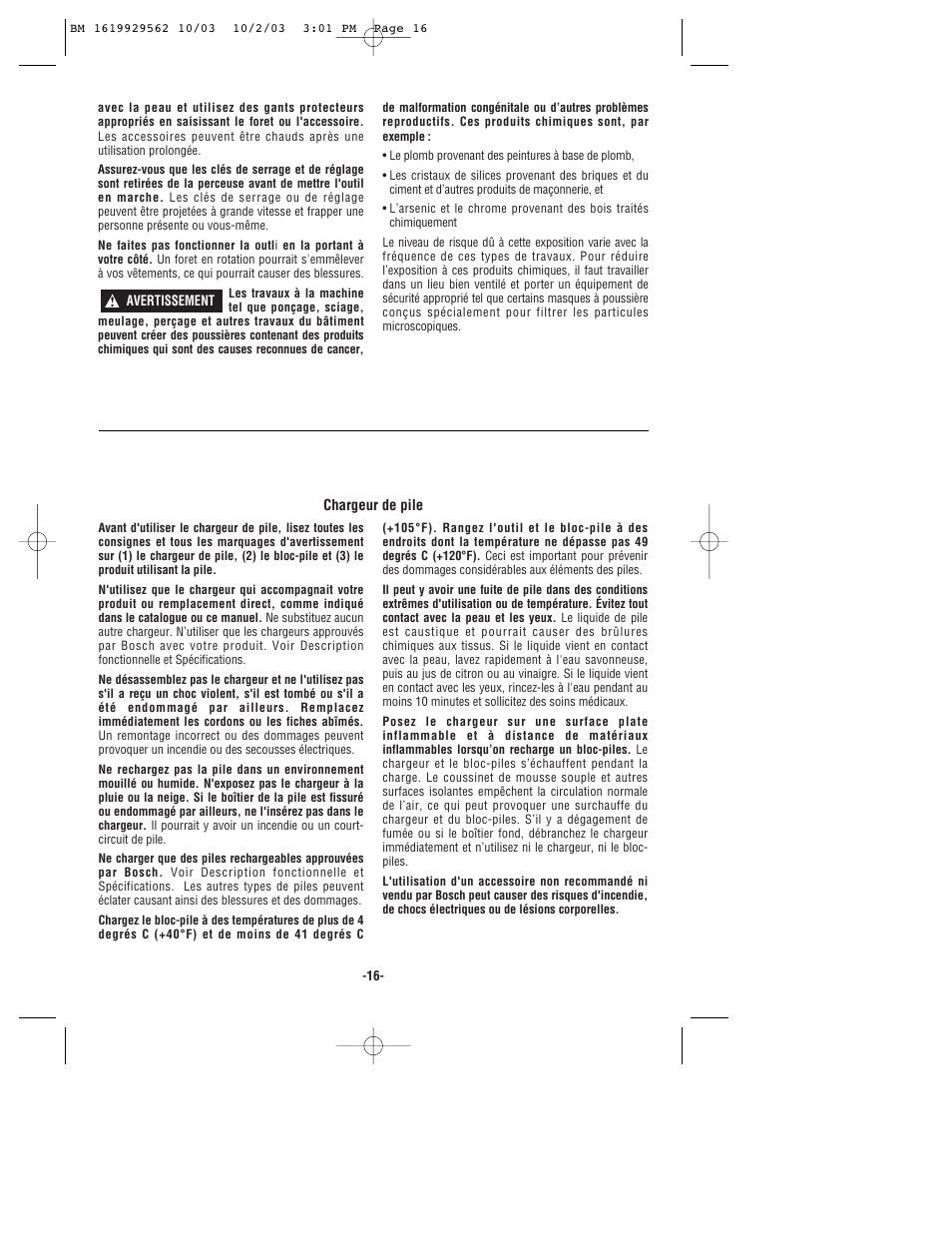 Bosch 11524 User Manual | Page 16 / 40