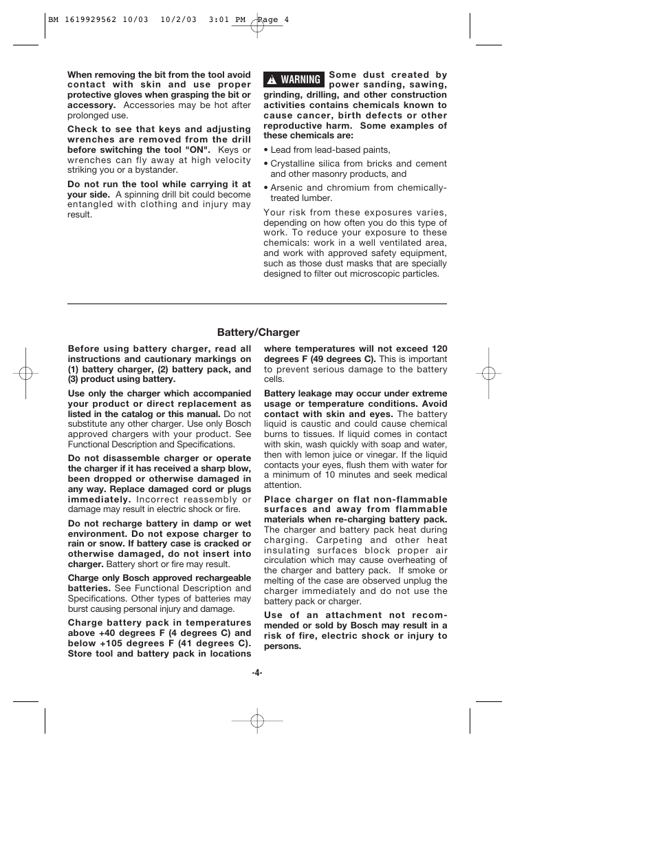 Bosch 11524 User Manual | Page 4 / 40