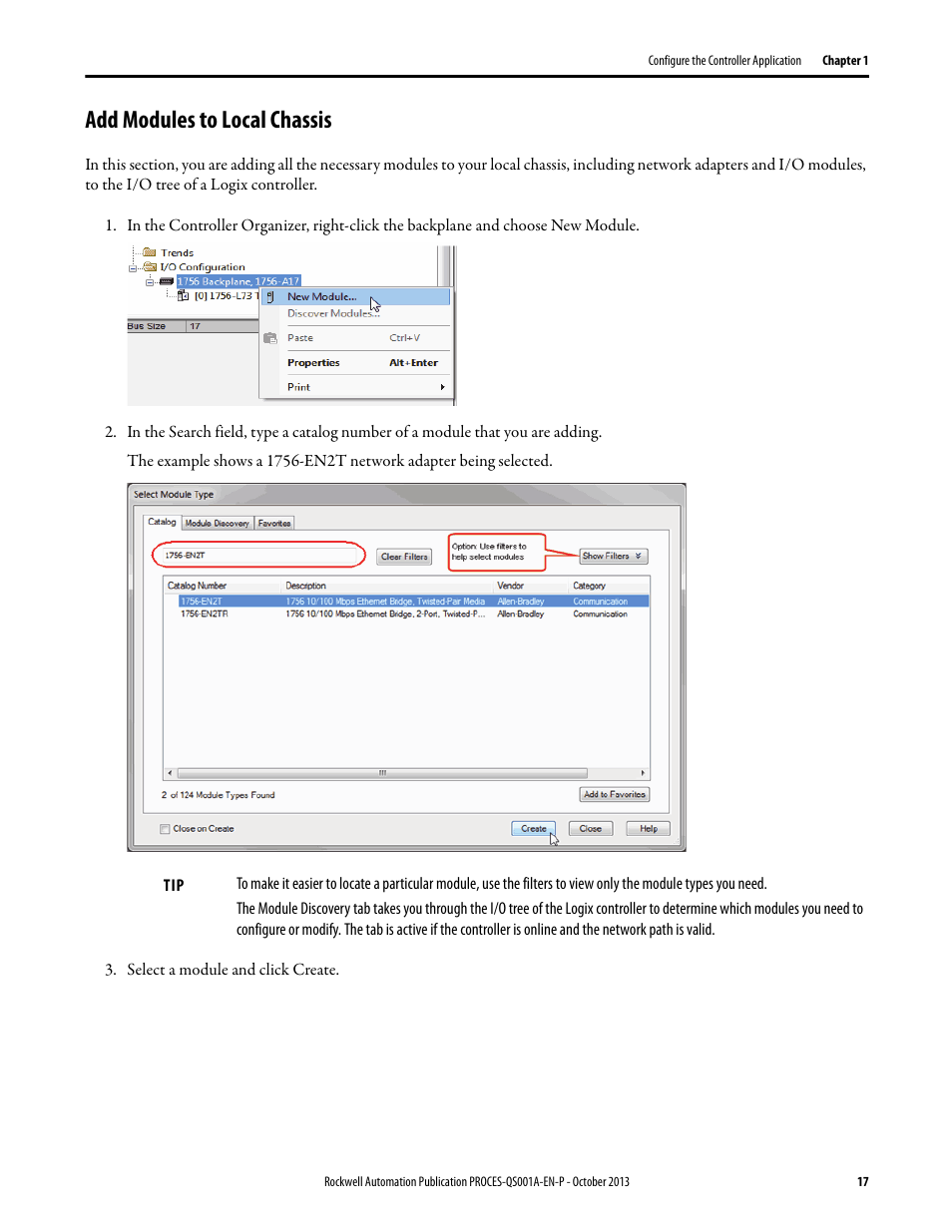 Add modules to local chassis | Rockwell Automation System Release 3.0 PlantPAx System Application Templates Quick Start User Manual | Page 17 / 80