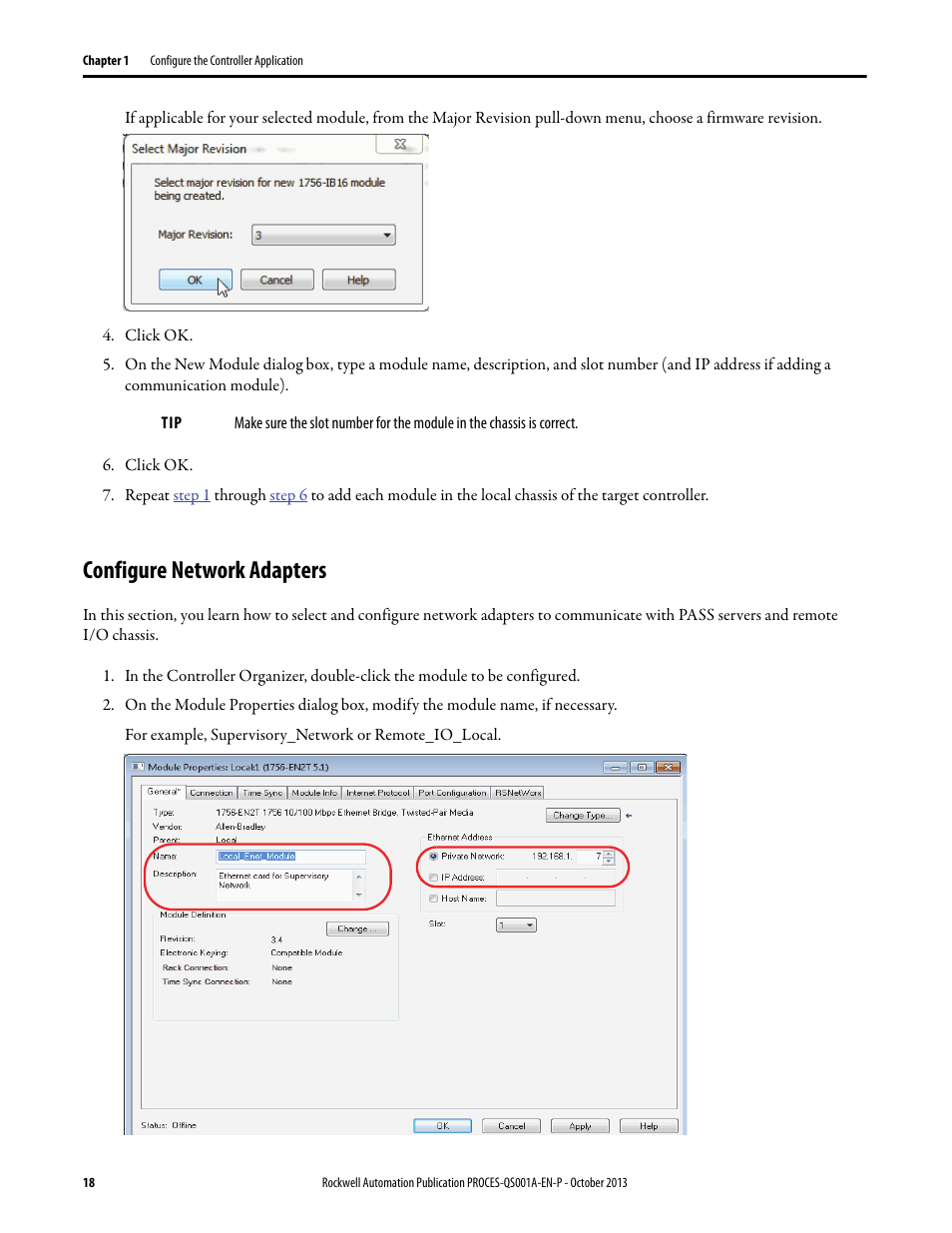 Configure network adapters | Rockwell Automation System Release 3.0 PlantPAx System Application Templates Quick Start User Manual | Page 18 / 80