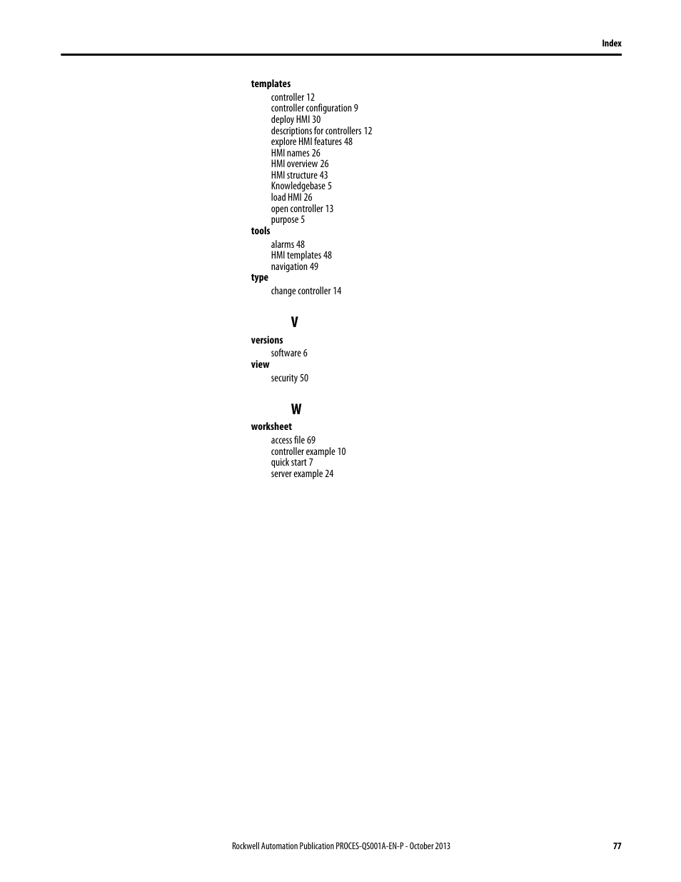 Rockwell Automation System Release 3.0 PlantPAx System Application Templates Quick Start User Manual | Page 77 / 80