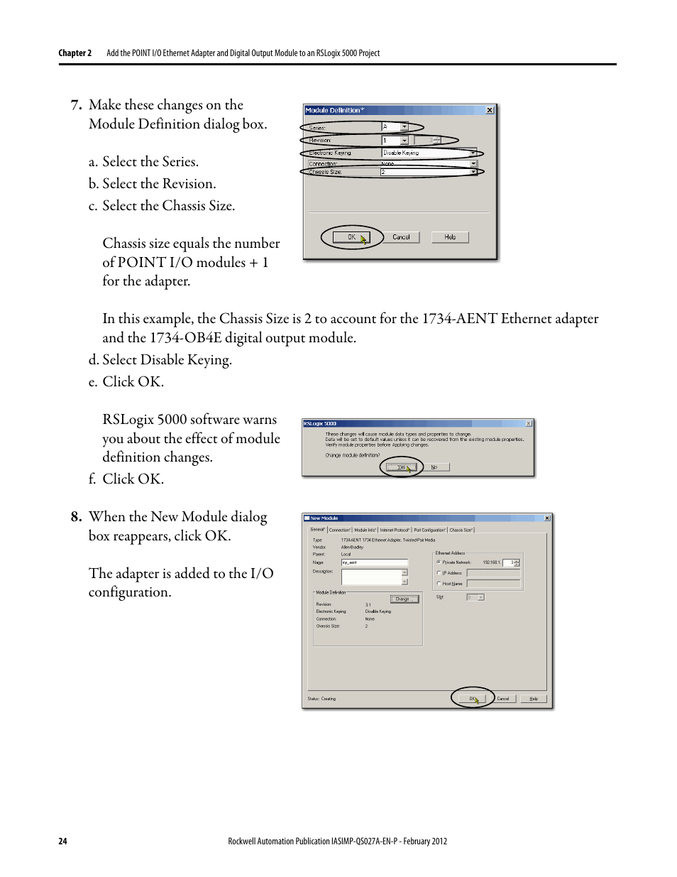 Rockwell Automation Logix5000 Control Systems: Connect POINT I/O Modules over an EtherNet/IP Network Quick Start User Manual | Page 24 / 36