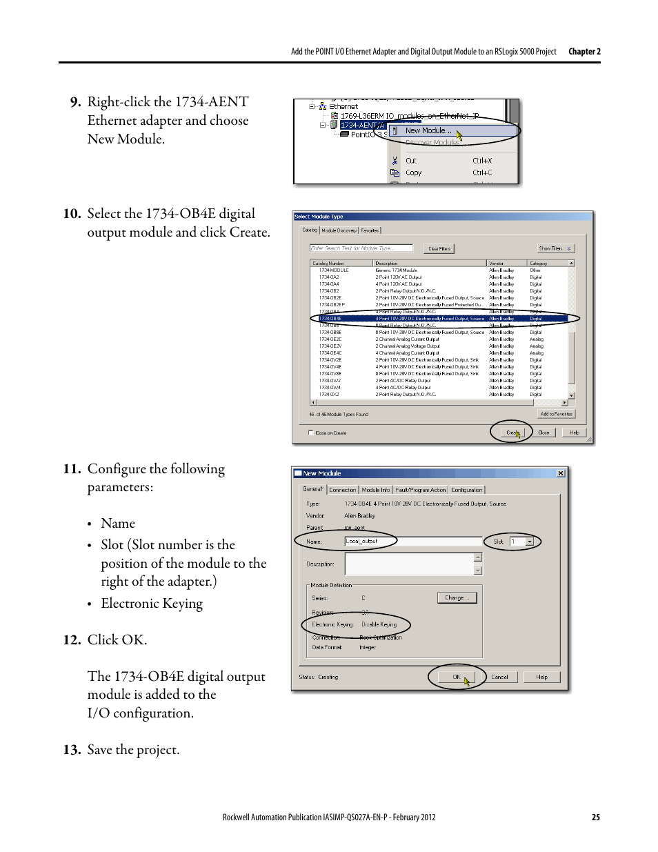 Rockwell Automation Logix5000 Control Systems: Connect POINT I/O Modules over an EtherNet/IP Network Quick Start User Manual | Page 25 / 36