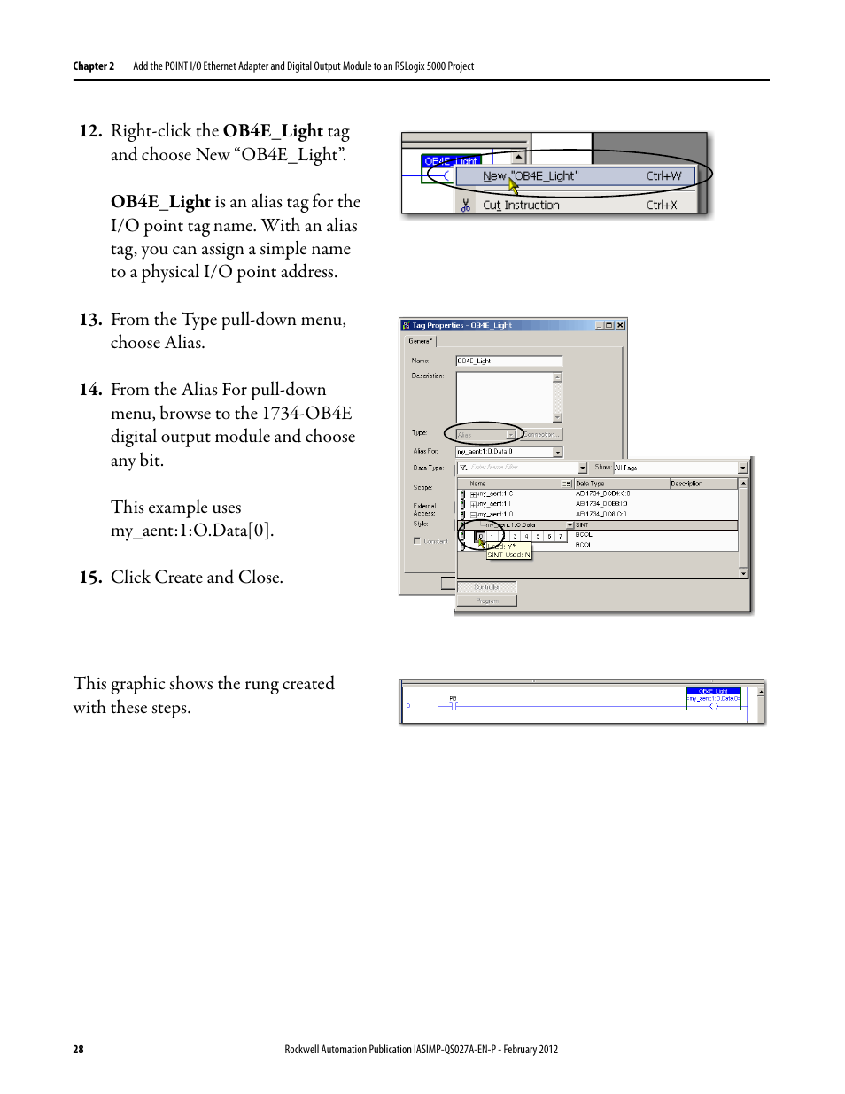 Rockwell Automation Logix5000 Control Systems: Connect POINT I/O Modules over an EtherNet/IP Network Quick Start User Manual | Page 28 / 36