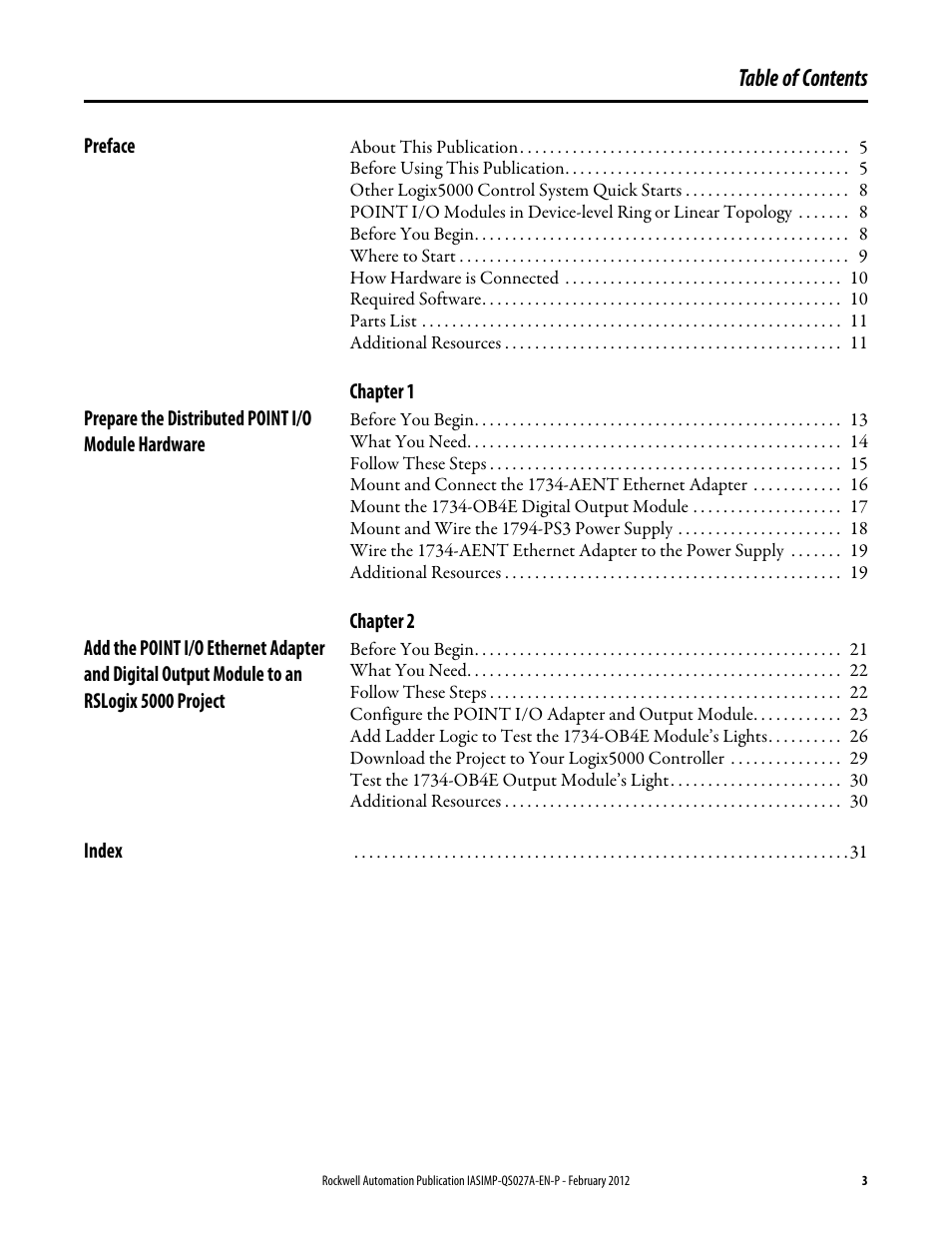 Rockwell Automation Logix5000 Control Systems: Connect POINT I/O Modules over an EtherNet/IP Network Quick Start User Manual | Page 3 / 36