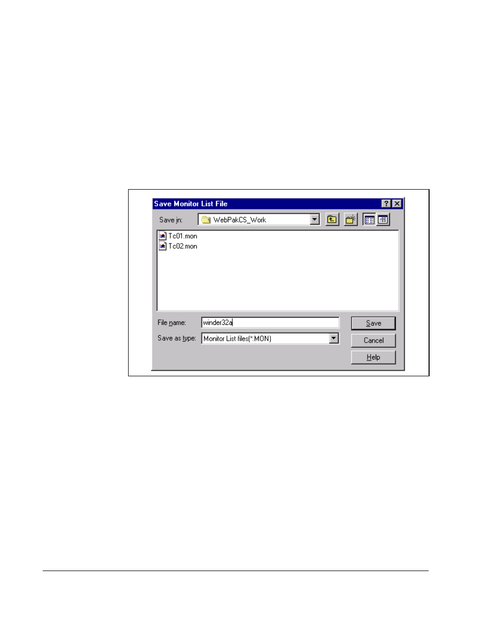 5 saving a monitor list | Rockwell Automation WebPak CS Software Version 1.0 User Manual | Page 34 / 66