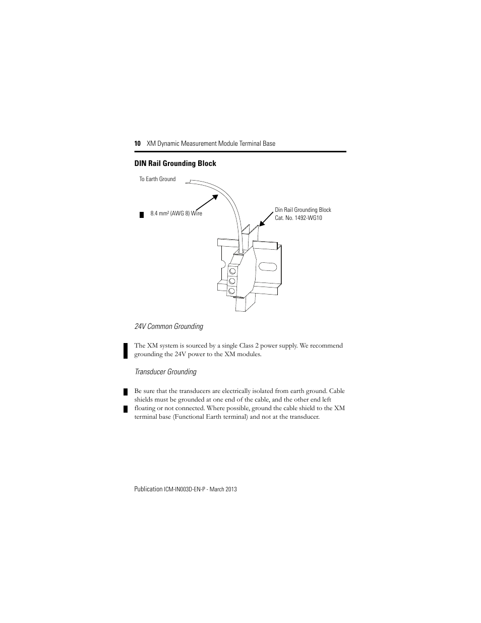 Rockwell Automation 1440-TBS-J XM Dynamic Measurement Module Terminal Base User Manual | Page 10 / 24