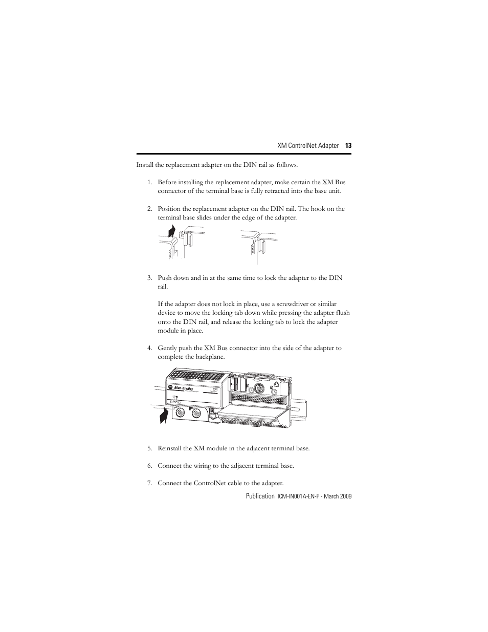 Rockwell Automation 1440-ACNR XM ControlNet Adapter User Manual | Page 13 / 20