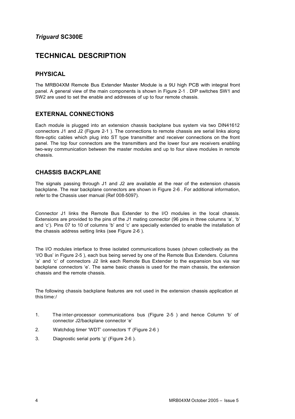 Technical description | Rockwell Automation MRB04XM Remote Bus Extender Master Module User Manual | Page 4 / 5