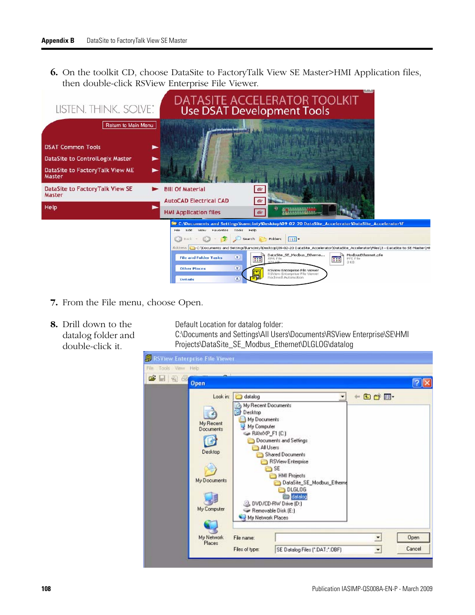Rockwell Automation 1758 DataSite Accelerator Toolkit User Manual | Page 108 / 112