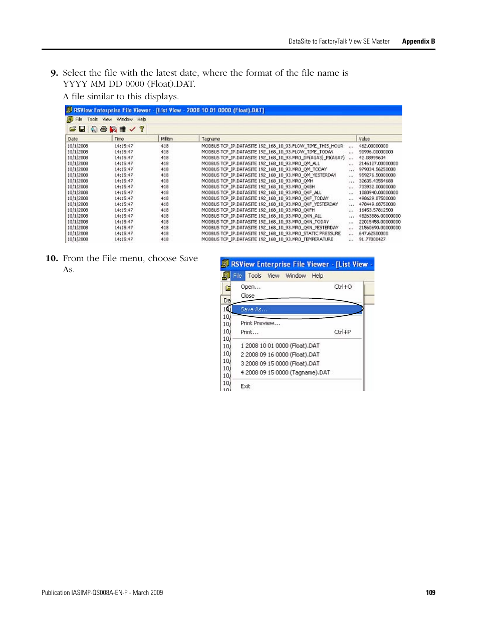 Rockwell Automation 1758 DataSite Accelerator Toolkit User Manual | Page 109 / 112