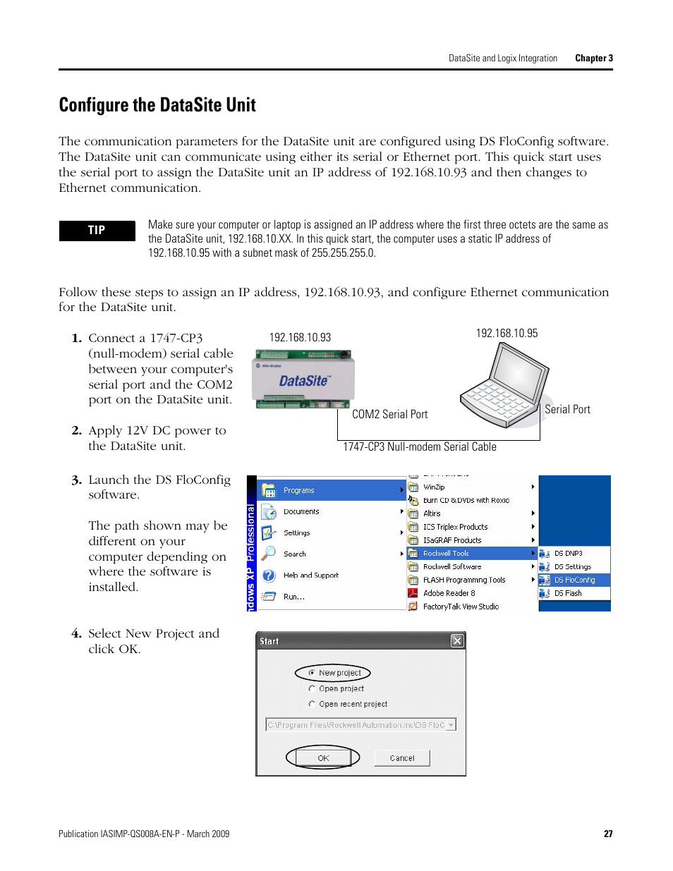 Configure the datasite unit | Rockwell Automation 1758 DataSite Accelerator Toolkit User Manual | Page 27 / 112