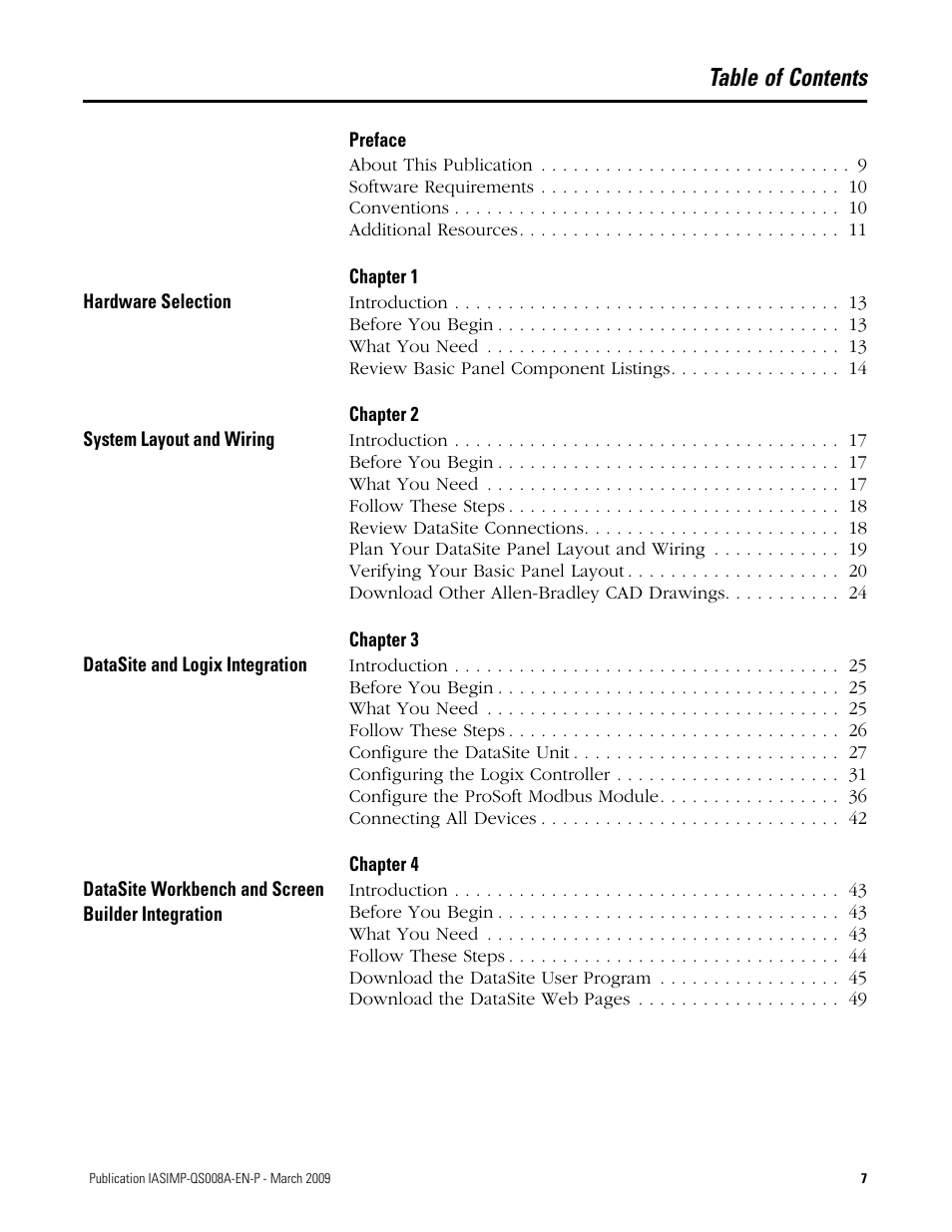 Rockwell Automation 1758 DataSite Accelerator Toolkit User Manual | Page 7 / 112