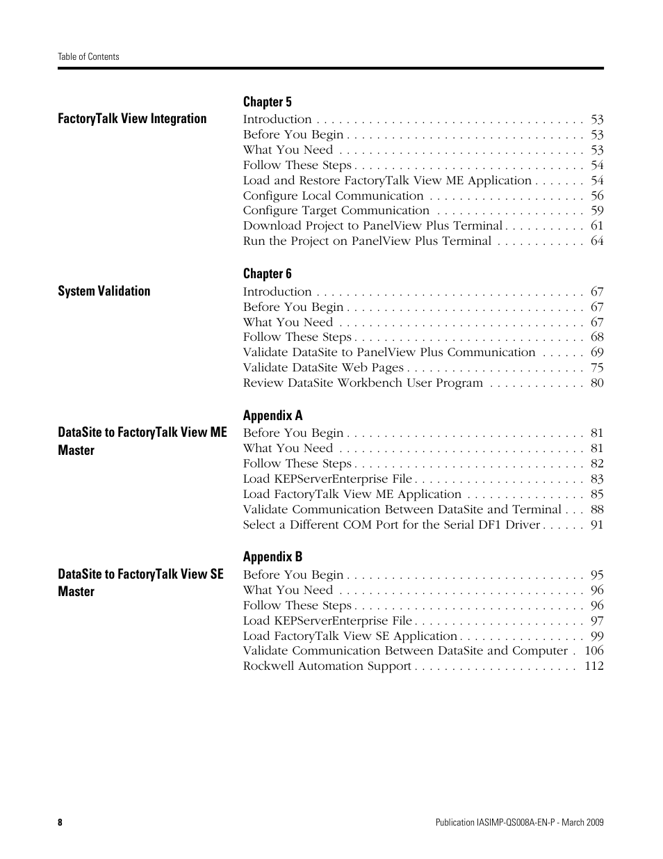 Rockwell Automation 1758 DataSite Accelerator Toolkit User Manual | Page 8 / 112