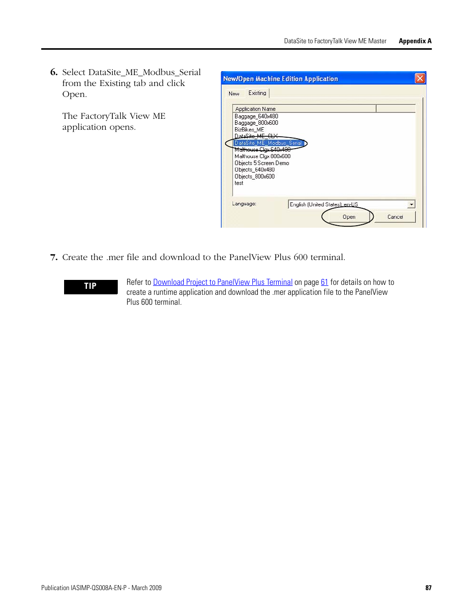 Rockwell Automation 1758 DataSite Accelerator Toolkit User Manual | Page 87 / 112